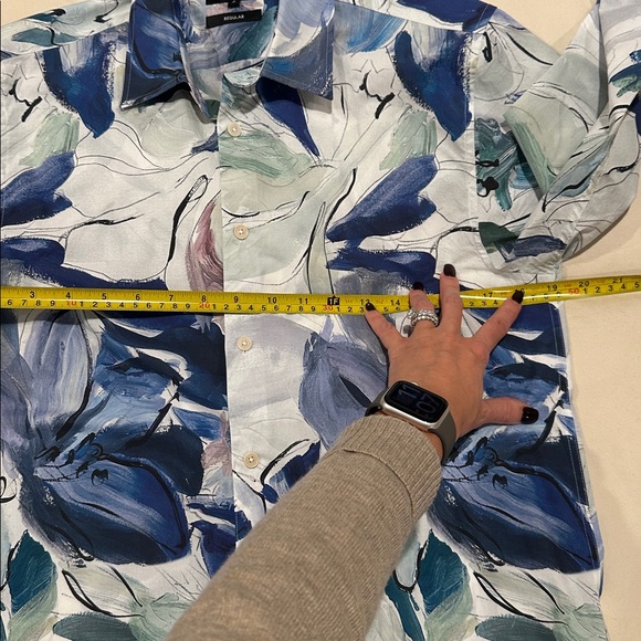 Ted Baker Abstract Blue and Green Shirt - Picture 5 of 5